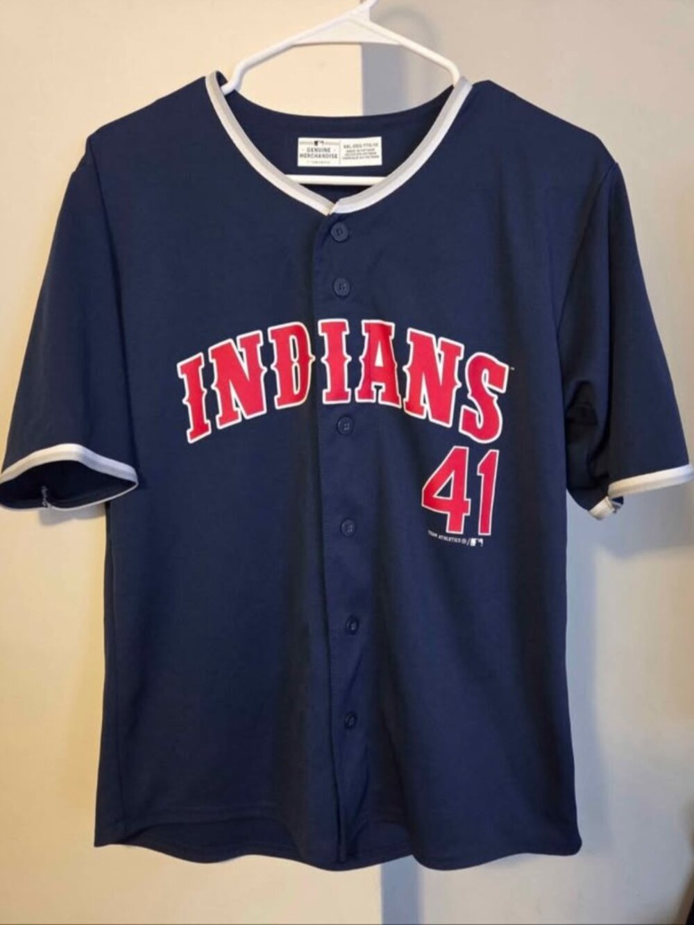 Boys MLB Cleveland Indians Jersey shirt size XXL 18